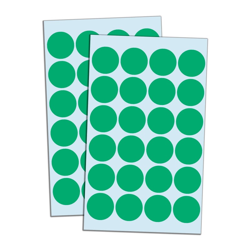 TownStix 1200 Pack, 1" Round Dot Stickers Circle Labels - Green - Image 1